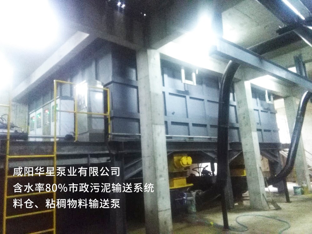 含水80%市政污泥輸送存儲系統(tǒng)